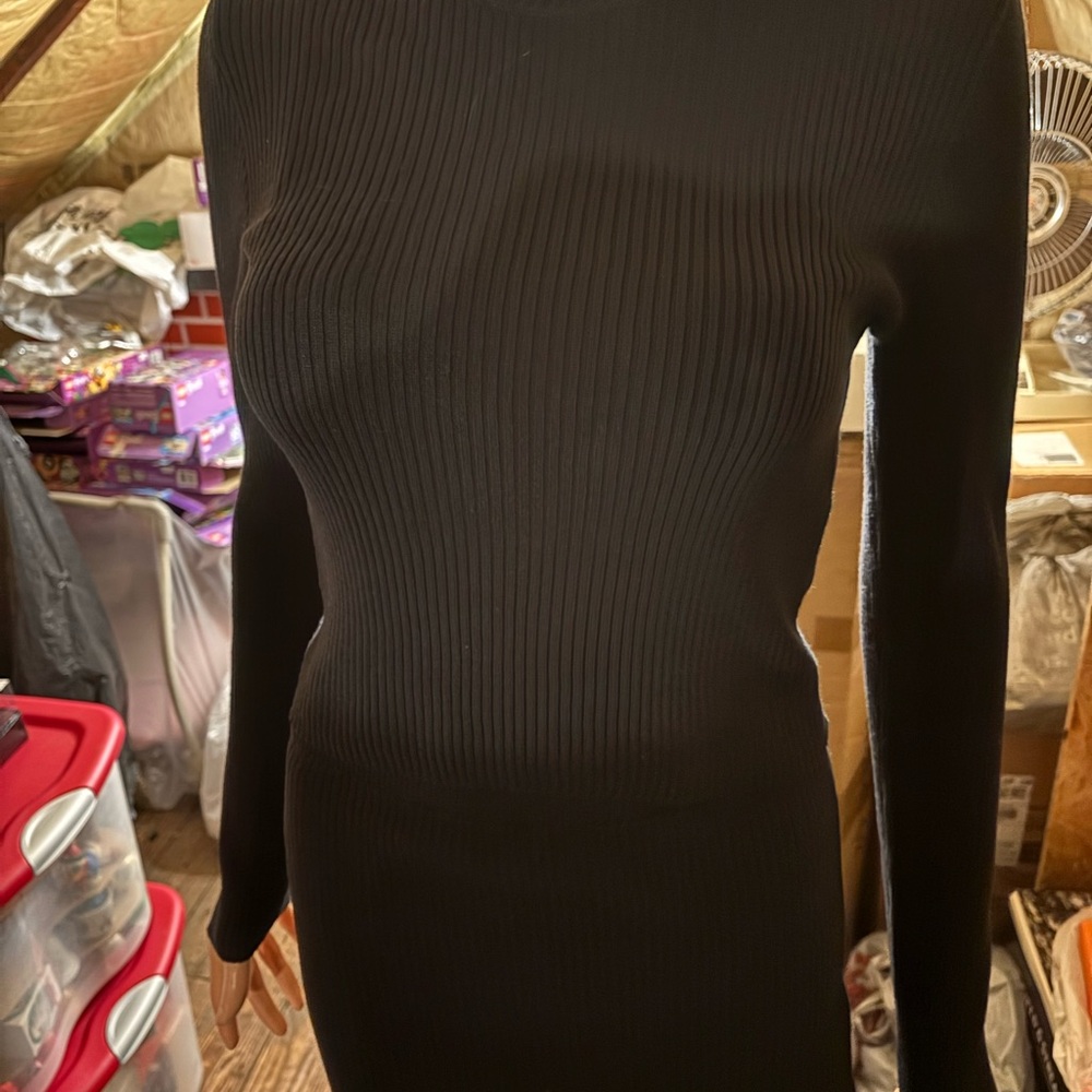 Women’s Brave Soul Black Ribbed Skirt Set Size M NWT
